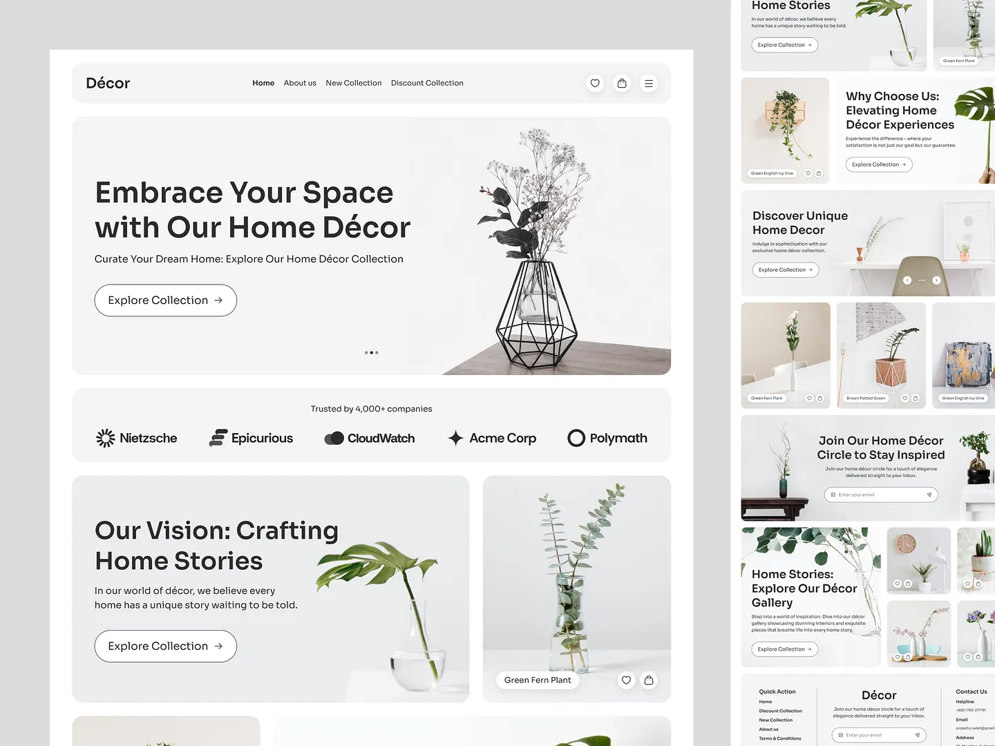 Stylish Home Decor Website Design for Modern Living