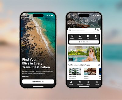 Travel Mobile App designer destination figma flights hotel travel travelmobile uidesigner uiuxdesigner