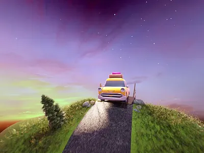 The Road Untraveled - 3D animation 3d 3d animation 3d car 3d environment cars