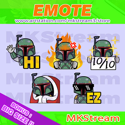 Twitch emotes star wars boba fett hi, comfy, perfect, rage & ez animated emotes anime boba fett boba fett emotes comfy cute design emote emotes ez hi illustration perfect rage emotes star wars star wars emtes starwars sub badge twitch emotes waving