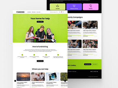 A Fundraising Platform - Landing page design figma platform product design ui ui design ux ux design website website design