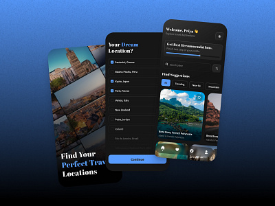 Explore your dream travel destination. design mobiledesign travelapp ui