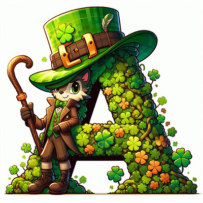 A Vector Illustration Of A St. Patrick’s Day Alphabet 3d animation branding graphic design logo motion graphics ui