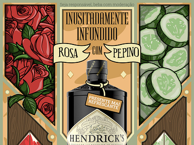 Hendrick's Gin Christmas artwork brand branding design exposure graphic illustration motion graphics social media vector video