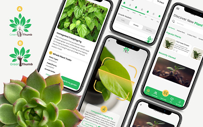 Plant Care App graphic ui ux