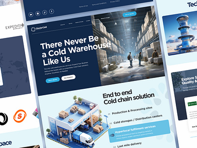 GlacierCold Homepage Exploration coldchain design homepage landing page rolling glory ui ui branding uiux ux website