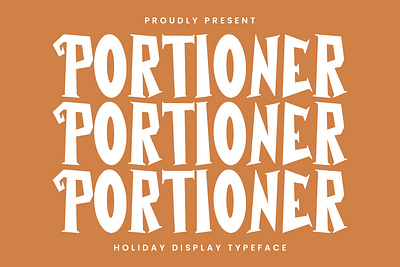 Portioner Holiday Display Typeface branding font fonts graphic design logo nostalgic