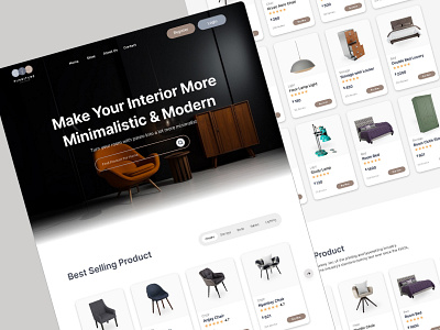 Funiture Ecommerce Website Design In Figma company website design figma uiux figma website landing page design ui web design website website design