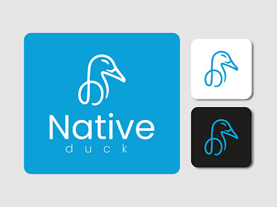 native duck logo concept logo d letter duck logo d luck logo logo deisgn native native logo