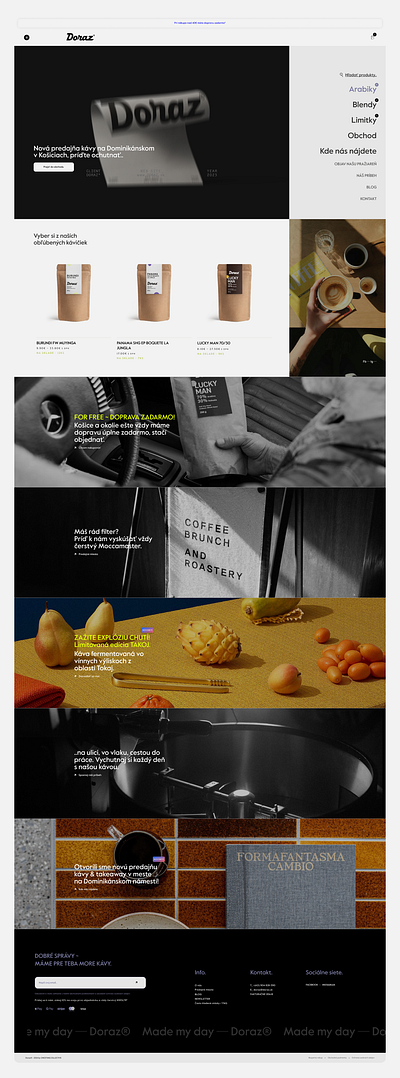Web design & E-commerce — Coffee roastery Doraz® adwertising branding ecommerce marketing photography prototype redesign social media uiux visual identity web design