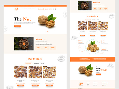 The NUT - Landing page landingpage logo nut orange product design shipping ui ux website
