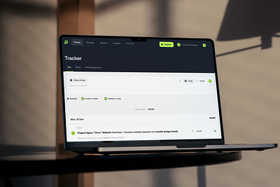 Tikko - Simplified Time Tracking Solution app dashboard design ui ux