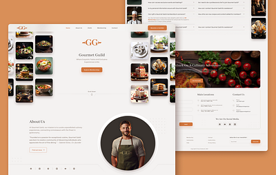 Cooking Community Website clean figma food gourmet landing page restaurant ui design web design