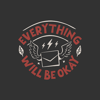 Everything Will Be Okay branding design graphic design illustration logo typo typography vector