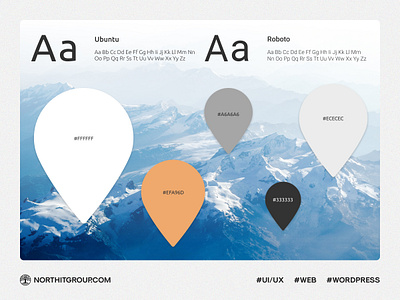 Colors, typography, style for tour, travel agency colors design elements tour travel typography ui