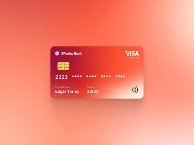 Daily UI #7 -Debit card Design card ui