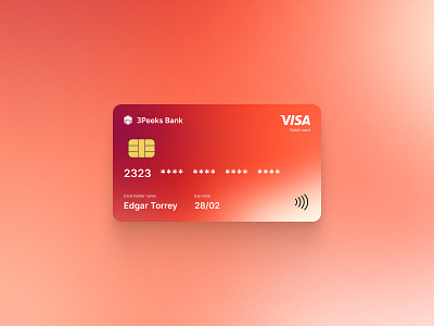 Daily UI #7 -Debit card Design card ui