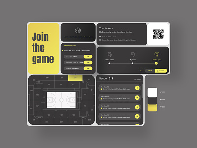 Ticket reservation system - UI kit📐✏️ booking booking app booking services interactive online booking purchase reservation system reservations sport app tickets ui ui design ux ux design webdesign