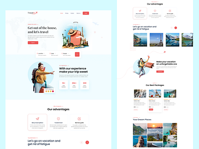 Travel Landing Page landing page tour travel ui ui design web