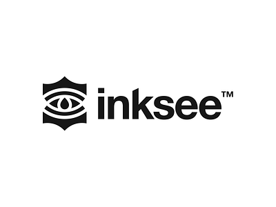 Inksee logo branding drop eye ink logo