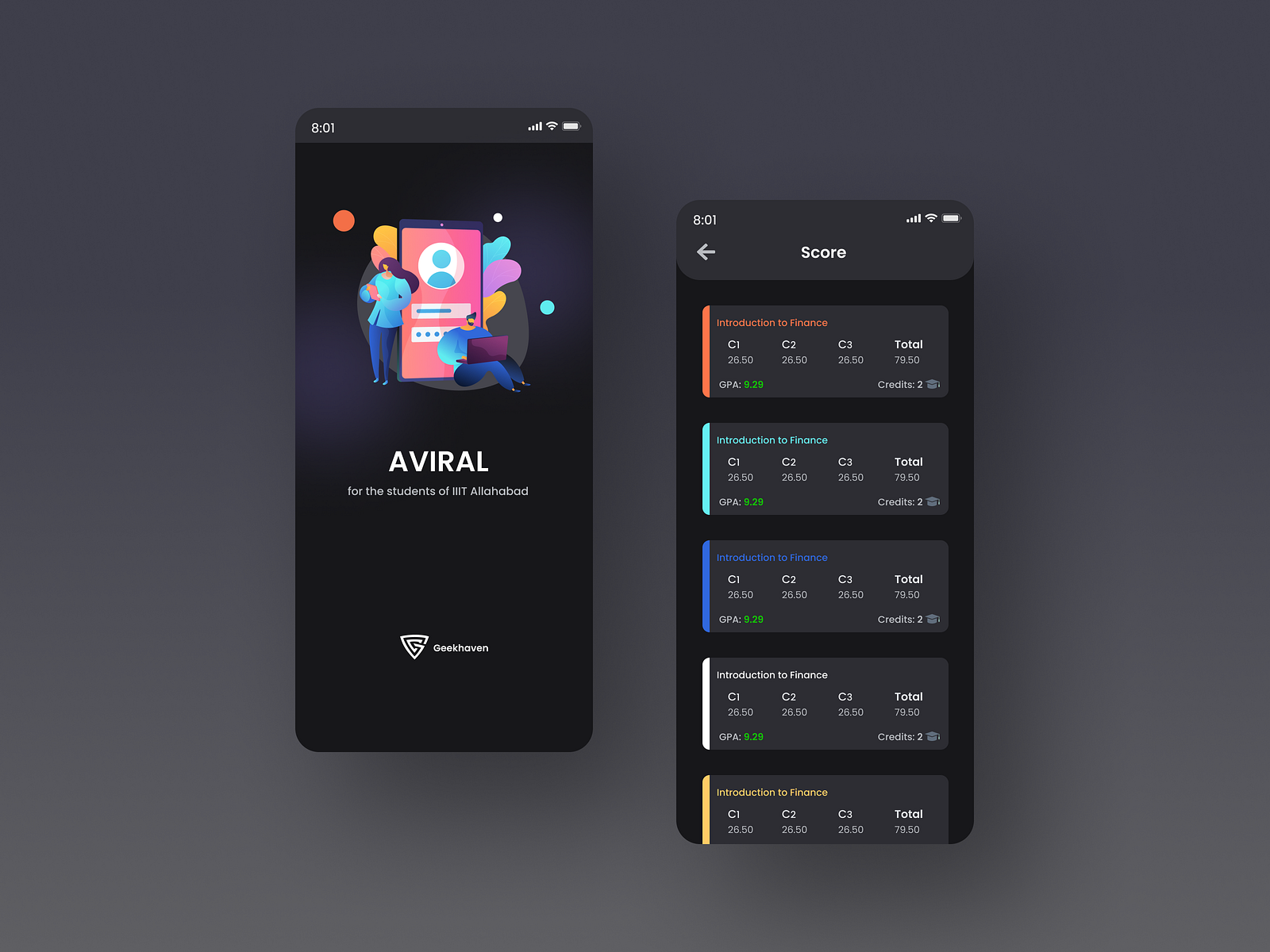 C.G.P.I Calculator App (Dark Theme) by Deepanshu Gupta on Dribbble