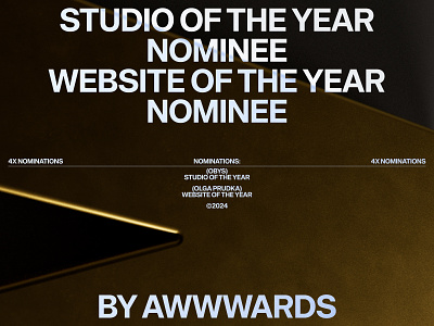 Awwwards Annual Nominee (Obys) animation awards reel site studio typography website