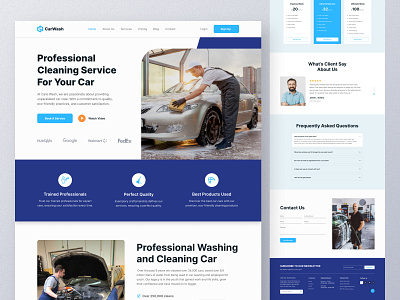 Car Wash Website Landing Page Design auto automobile automotive best landing page design best ui car cleaning car detailing car landing page car wash landing page car wash website car washing carwash landing page ui modern landing page responsive landing page ui design ui ux ux design ux designer