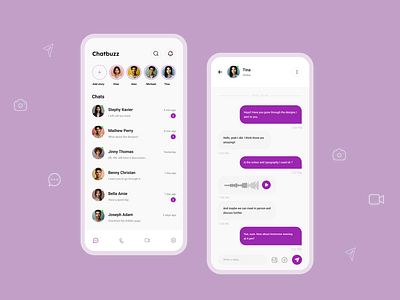 Messaging App | Chatbuzz messagingapp minimal ui ux vibrant