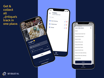 Get Collect All antique collection app design logo