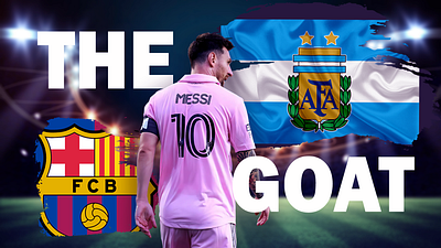 Sports Youtube thumbnail football graphic design messi photo editing sports thumbnail