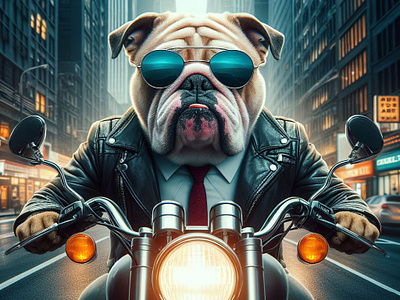 Bulldog Rides Motor-Bike Make This Images With Bing (AI) animation branding bulk t shirt design bulldog bulldoglover custom shirt design custom t shirt design design dog doglover graphic design illustration logo merch design motion graphics photoshop t shirt design typography t shirt design ui