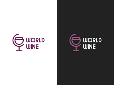 World Wine brand branding graphic design logo
