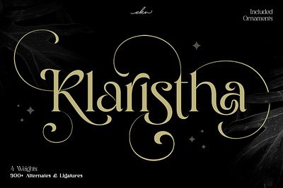Klaristha - Ornamental Serif Font beautiful font beauty font beauty serif best font branding font classy font designer font