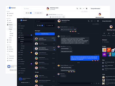 Web Chat UI app app design chat chat app dashboard dashboard chat dashboard message design message message app messaging minimal ui ux web chat website