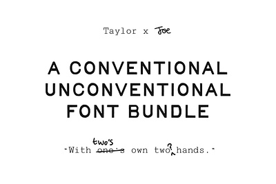 (Un)Conventional Font Bundle display font font bundle font bundles login monospace font