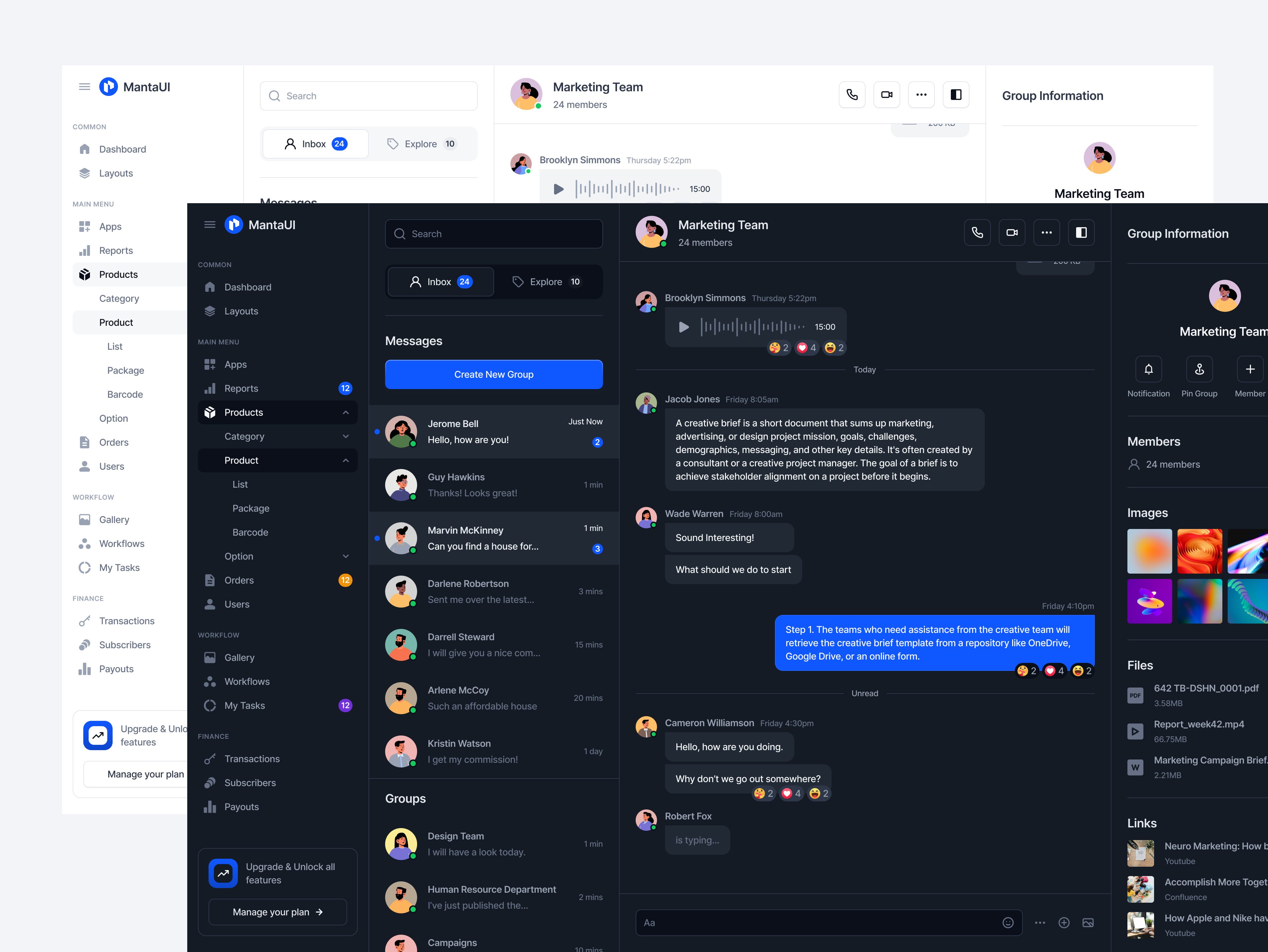 Web Chat UI by Hung Hoang on Dribbble