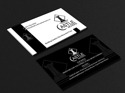 Castle movers Business card. branding business card graphic design