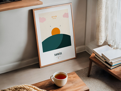 Poster design - "Sunshine" minimalistic poster print wall art