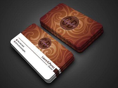 Choco bomb business card. branding business card graphic design