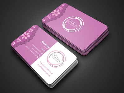 Fashion paradise business card. branding business card graphic design