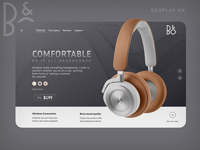 Headphone Website Header UI Design branding graphic design headphone ui design headphone website design ui design uiux design ux design website design