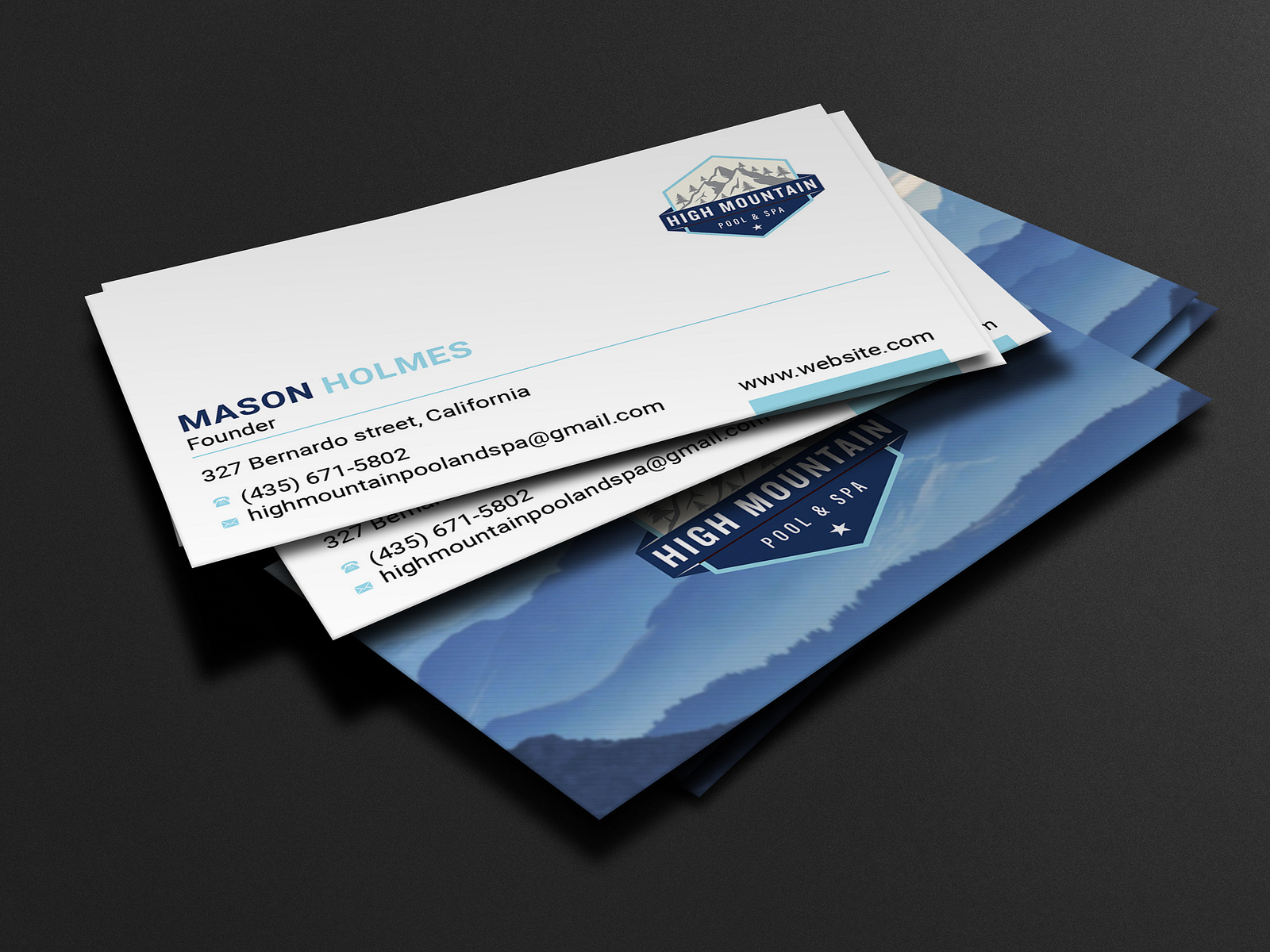 High mountain Business card. by Badhon Biswas Joy on Dribbble