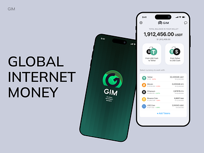 GIM - Mobile App app branding cashback crypto design finances graphic design illustration logo mobile money ui vector