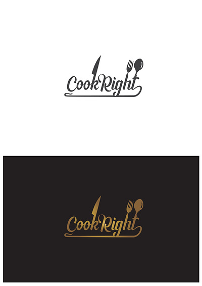 CookRight branding cook graphic design logo spoon