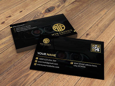 MTB Exotics Business card. branding business card graphic design
