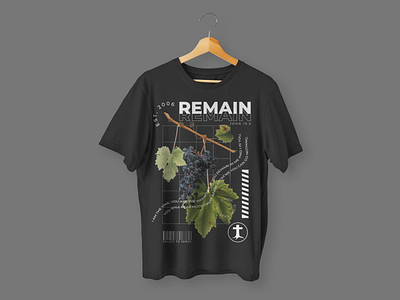 T-shirt Design | "REMAIN" apparel digital art fashion graphic art graphic design t shirt design