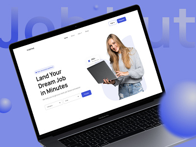 Job hut - Website design clean interface figma graphic design job finder website landing page minimal modern product design ui usablity ux web design webflow website