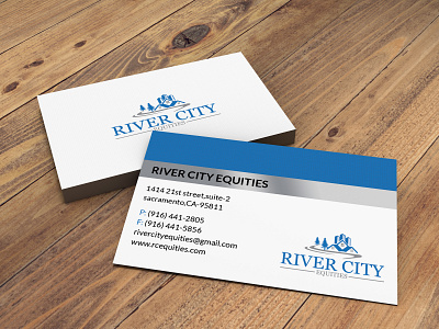 River City business card. branding business card graphic design