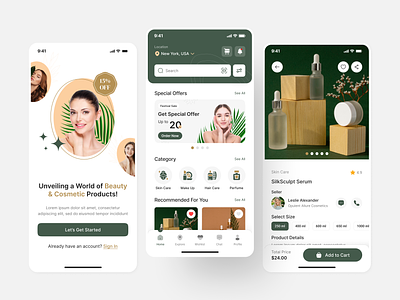 Beauty and Cosmetic Product Shop Mobile App UIUX Design android app app design app designer app developer app ui beauty product app cosmetic product app design figma hire ui ux designer insightlancer ios skin care app ui ui design uiux user experience user interface ux