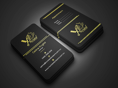 Twisted Scissors business card. branding business card graphic design
